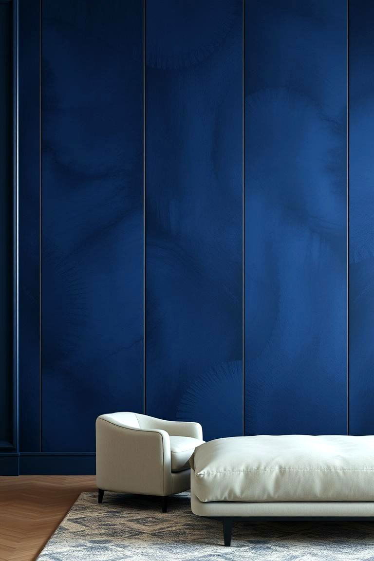 Sapphire Blue Sophistication - 24 Blue Accent Wall Ideas