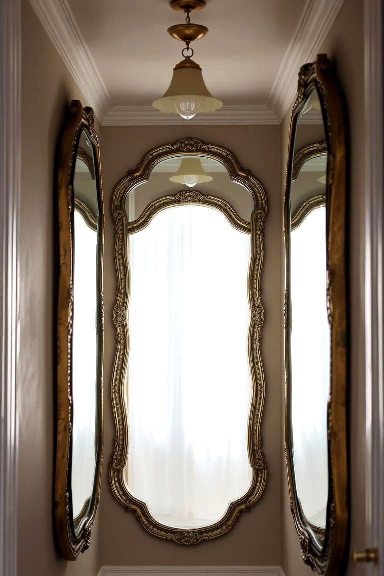 Scalloped Mirror Frames - 24 Victorian Hallway Ideas