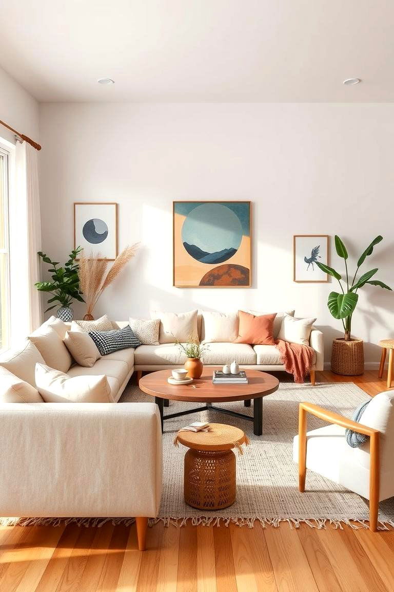Scandinavian Boho Fusion - 24 Minimalist Modern Boho Living Room Ideas