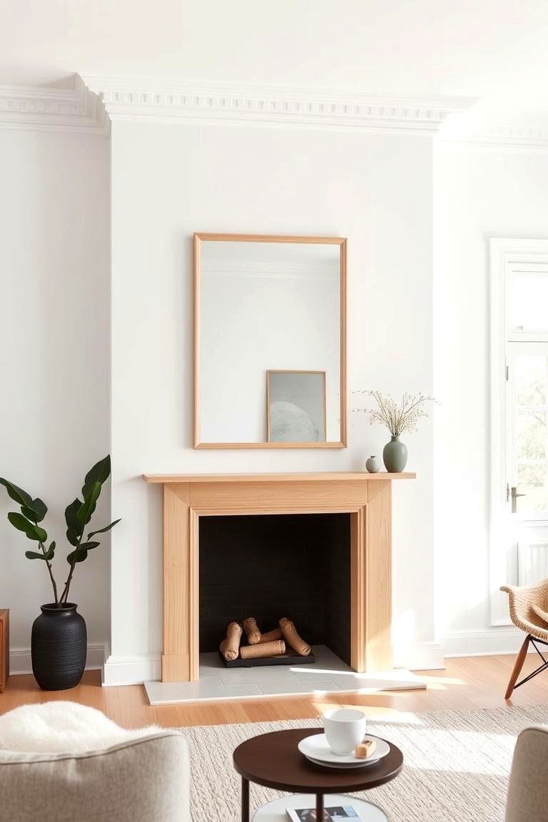 Scandinavian Design Mirror - 24 Mirror Over Fireplace Ideas