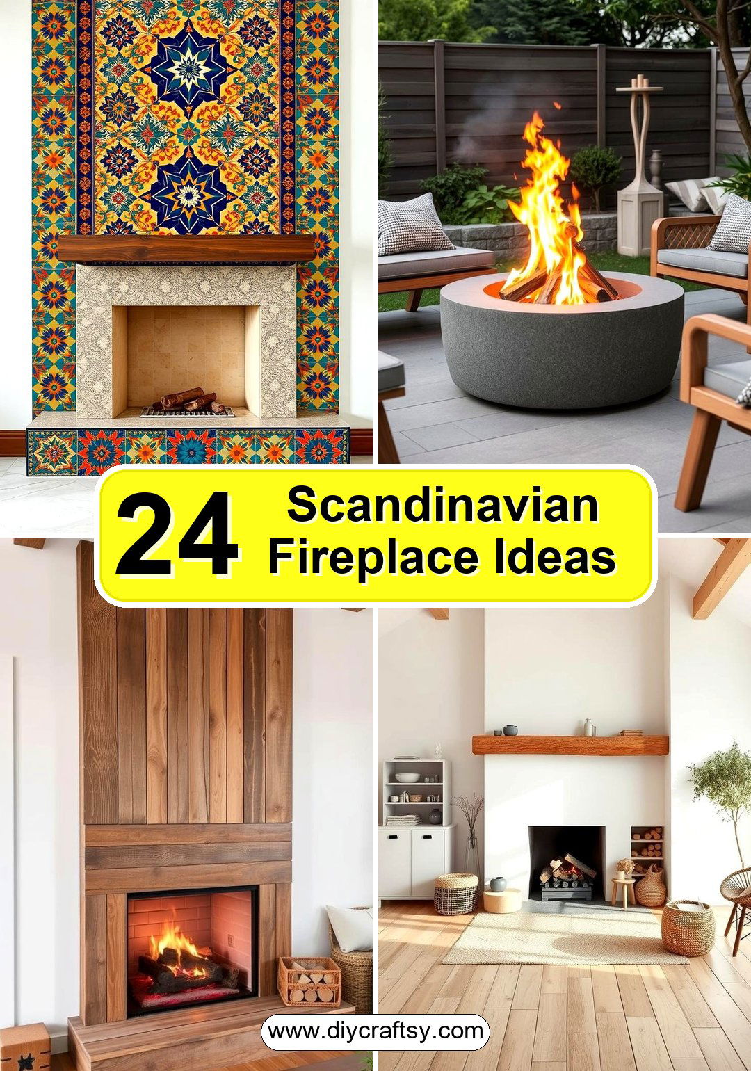 Scandinavian Fireplace Ideas