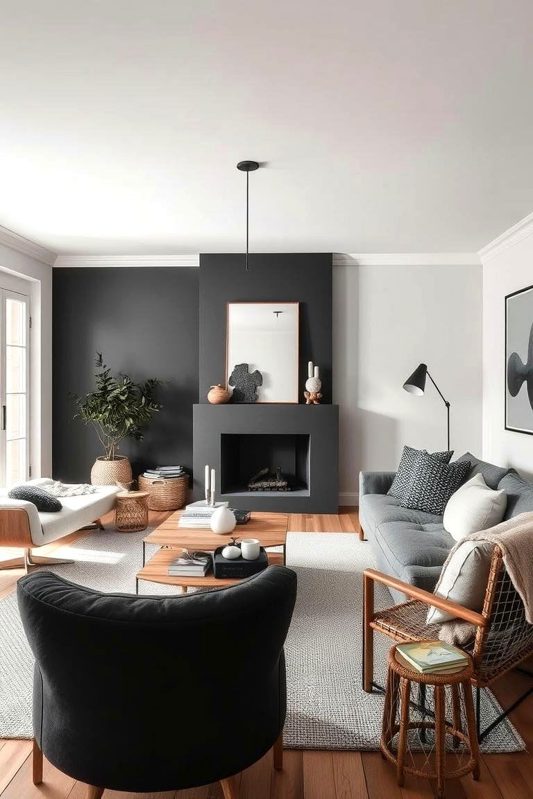 Scandinavian Influence Serenity - 24 Black and Silver Bedroom Ideas