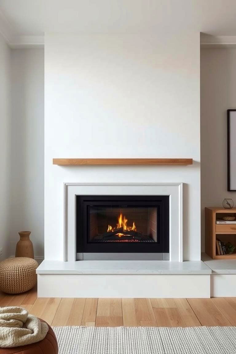 Scandinavian Inspired Built in Fireplace - 24 Fireplace Built-in Ideas
