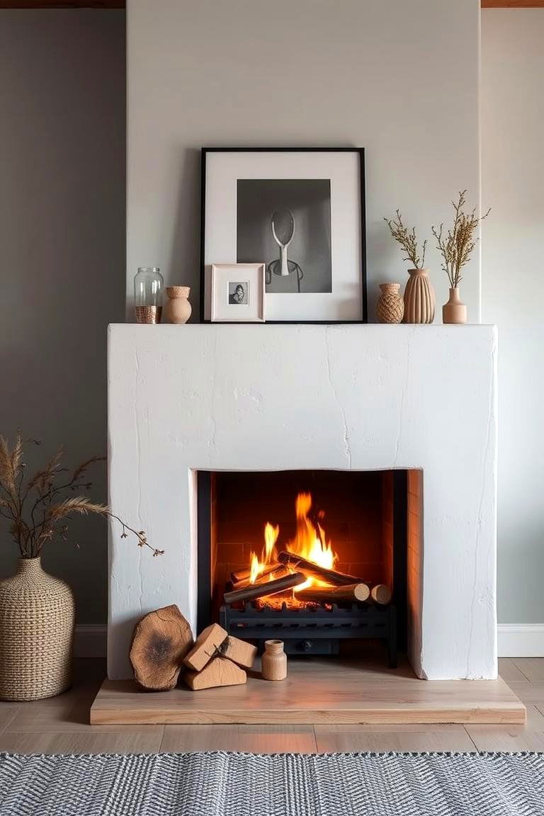Scandinavian Inspired Fireplace - 24 Cabin Fireplace Ideas