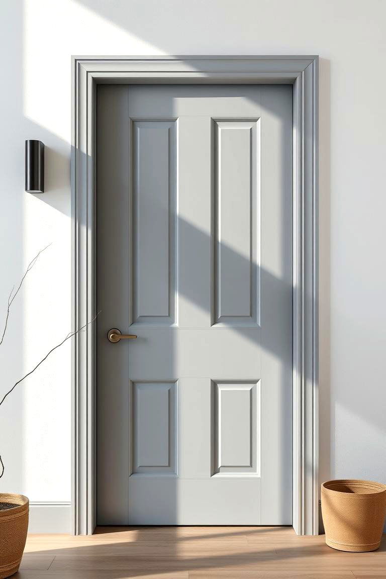 Scandinavian Inspired Grey Door - 24 Grey Front Door Ideas