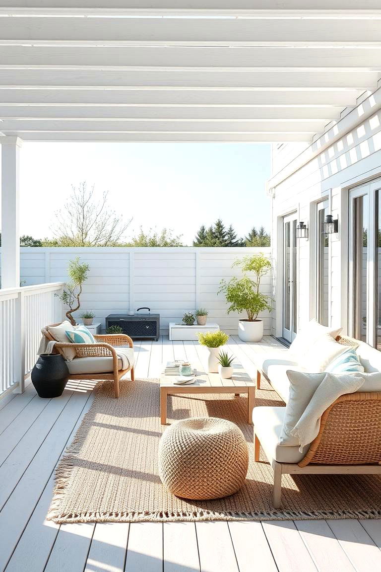 Scandinavian Inspired Simplicity - 24 Deck and Patio Combination Ideas