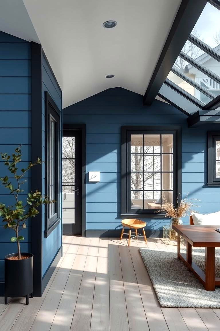 Scandinavian Inspired Tranquility - 24 Blue House With Black Trim Ideas