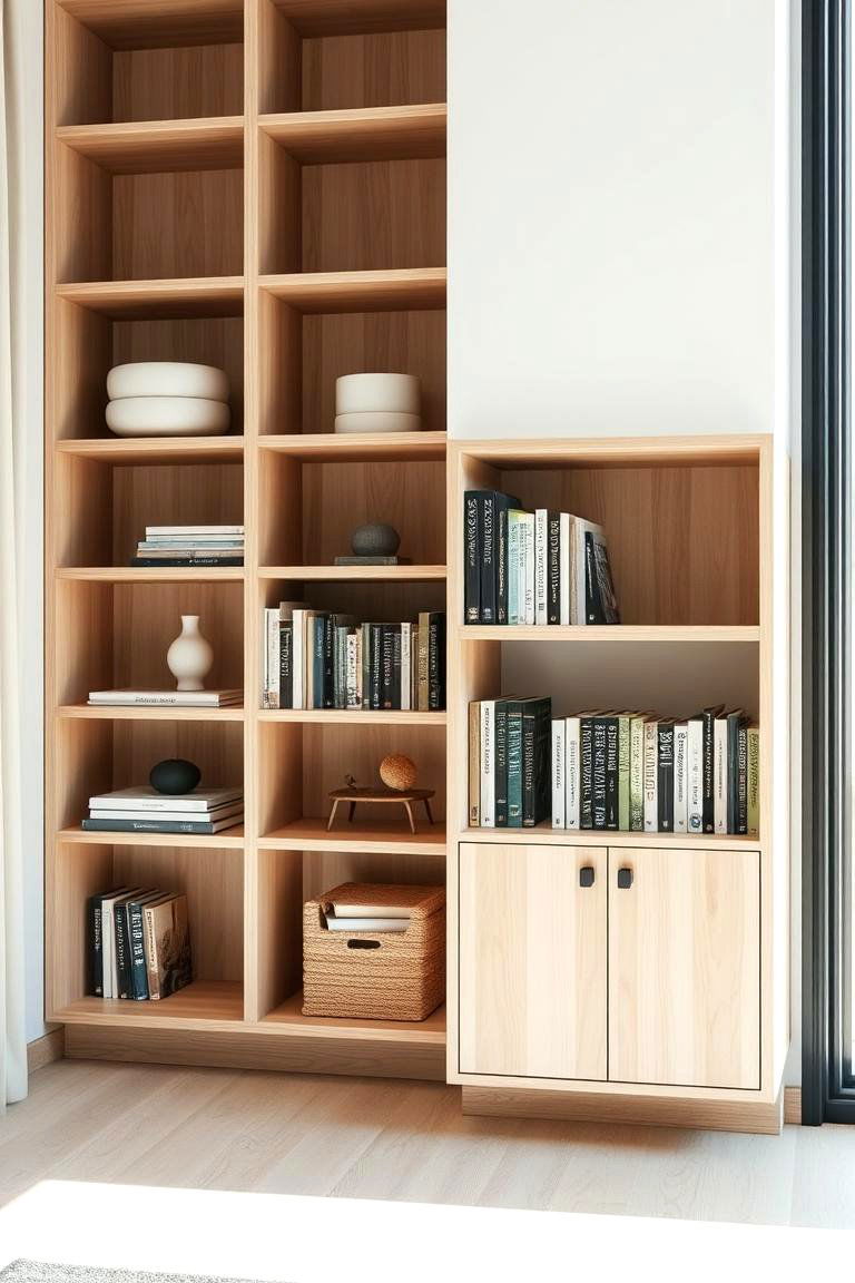 Scandinavian Minimalist Bookshelf - 24 Living Room Bookshelf Ideas