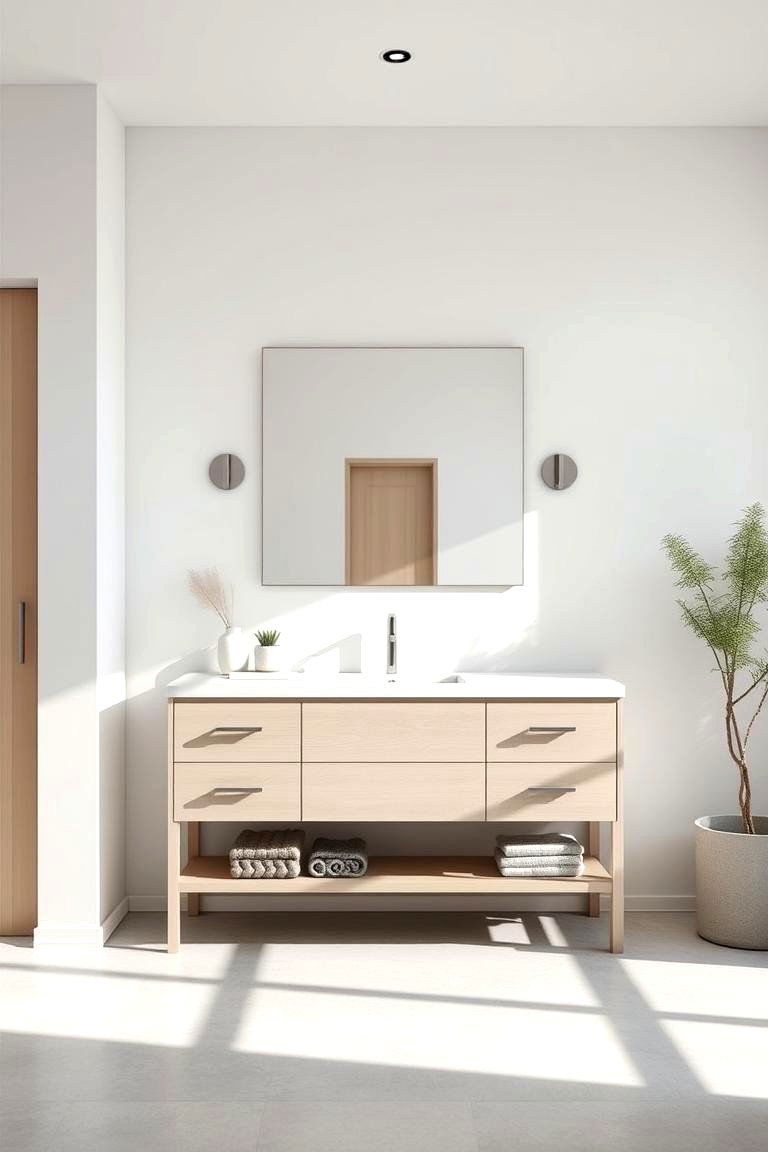 Scandinavian Minimalist Vanity - 24 Bedroom Vanity Ideas