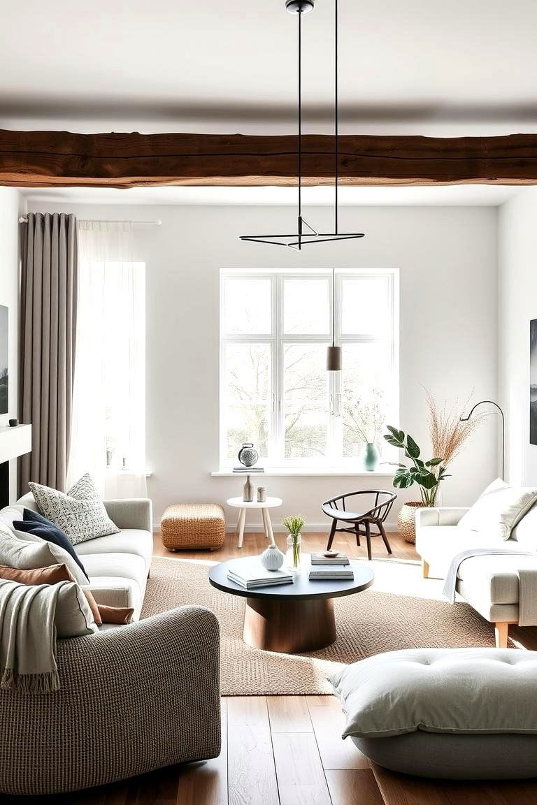 Scandinavian Serenity - 24 Black and White Living Room Ideas