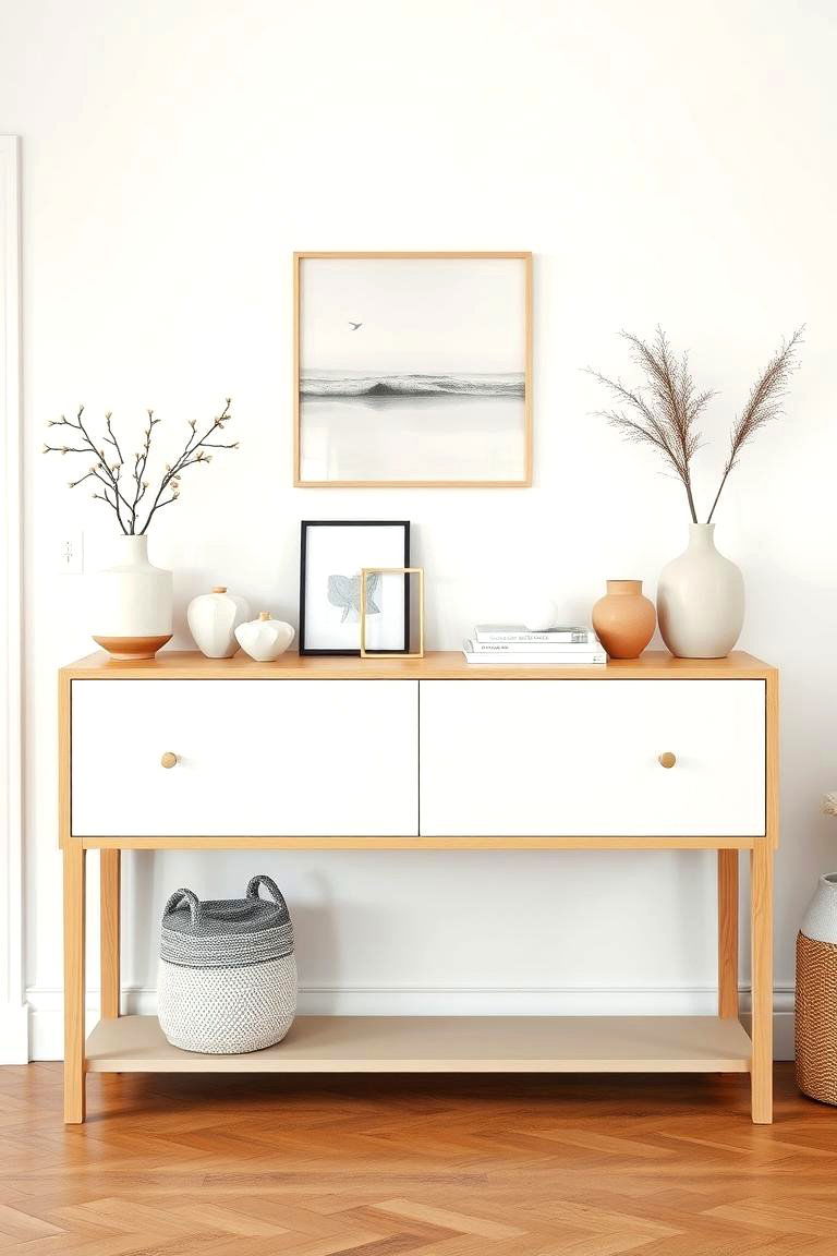 Scandinavian Simplicity - 24 Console Table Decor Ideas