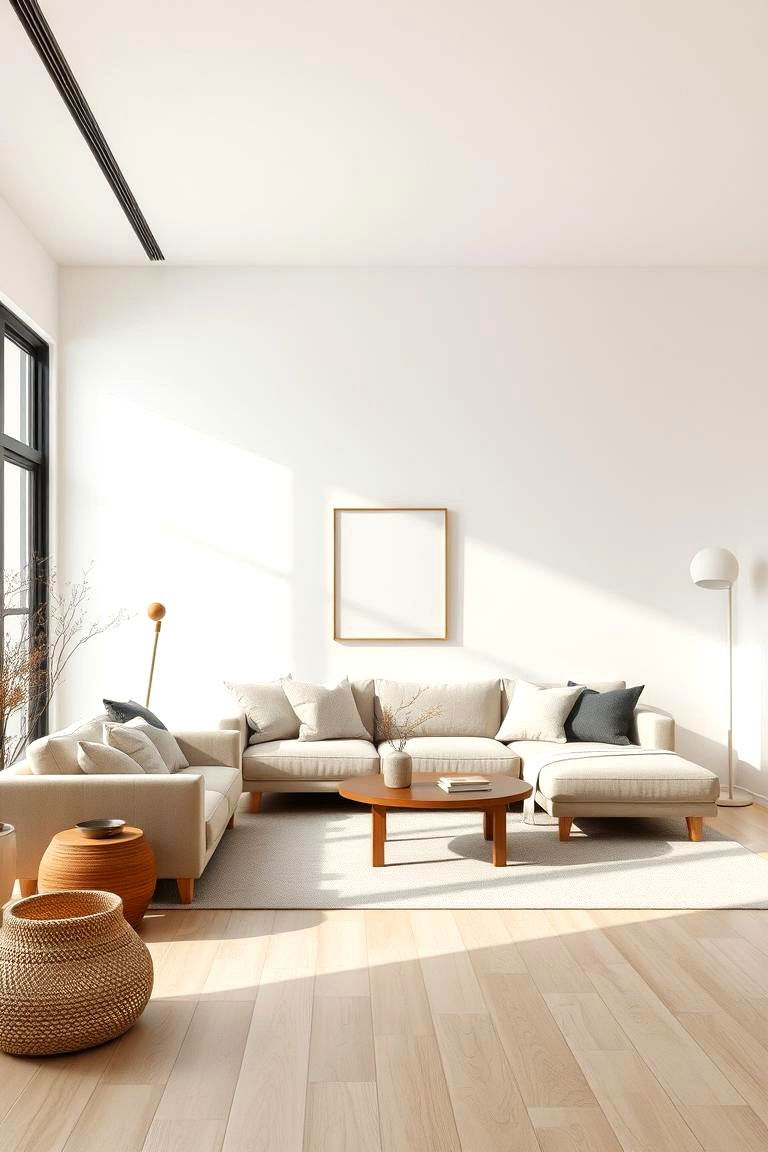 Scandinavian Simplicity - 24 Beige Couch Living Room Ideas