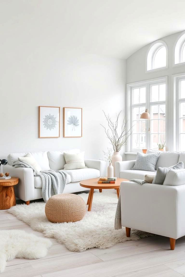 Scandinavian Simplicity - 24 Grey and White Living Room Ideas