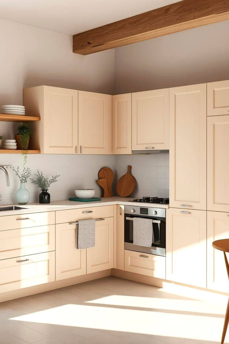 Scandinavian Simplicity - 24 Kitchens With Beige Kitchen Cabinets