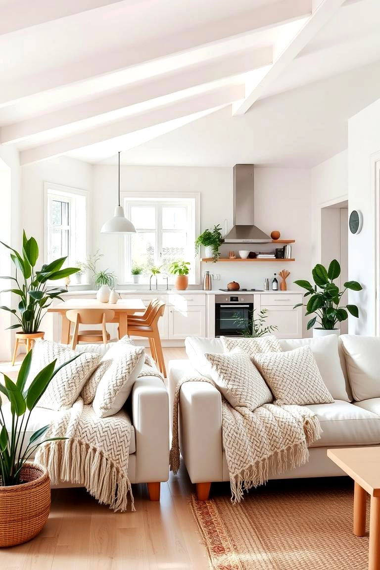 Scandinavian Simplicity - 24 Open Kitchen Living Room Ideas