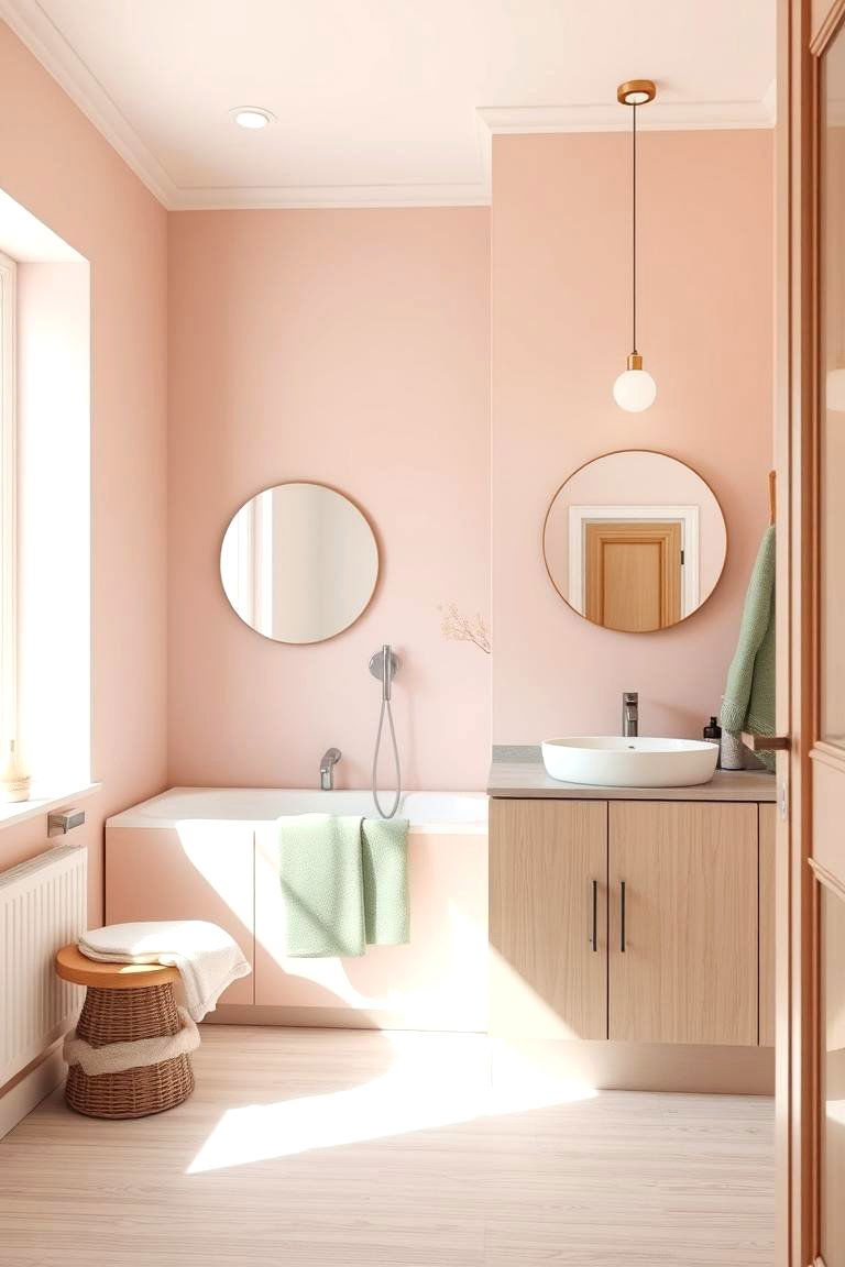 Scandinavian Simplicity - 24 Pink and Green Bathroom Design Ideas