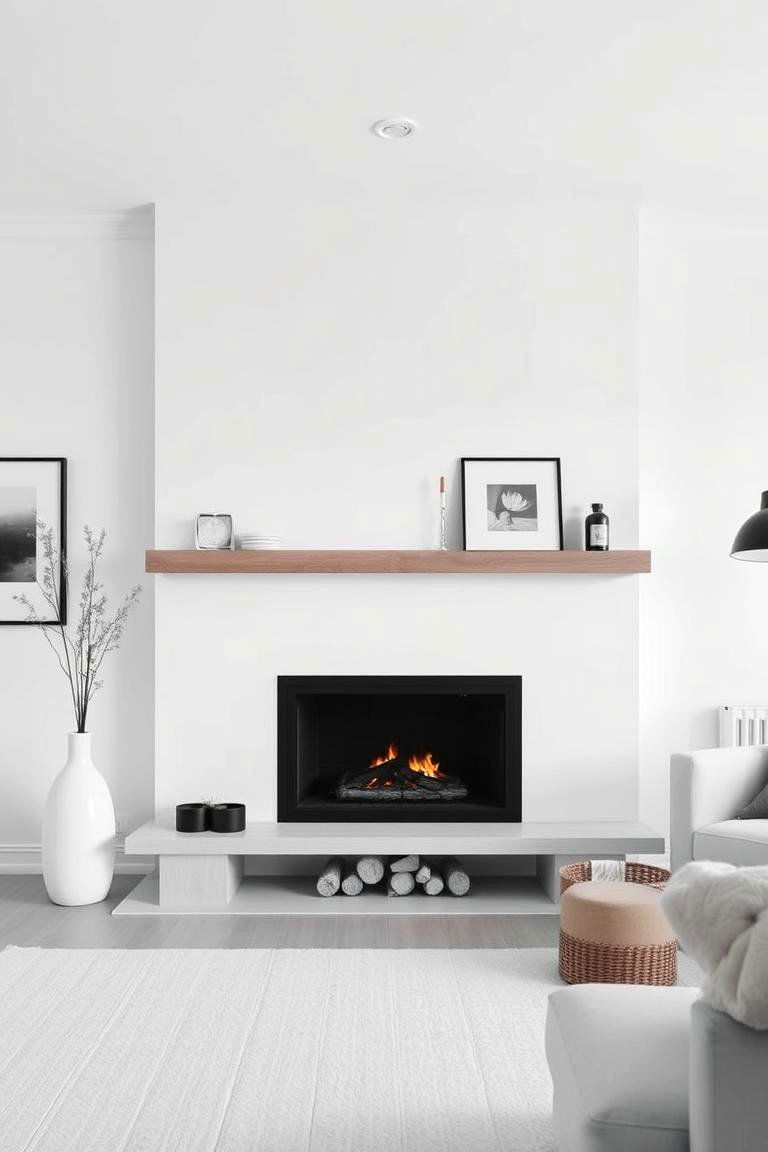Scandinavian Simplicity - 24 Black and White Fireplace Ideas