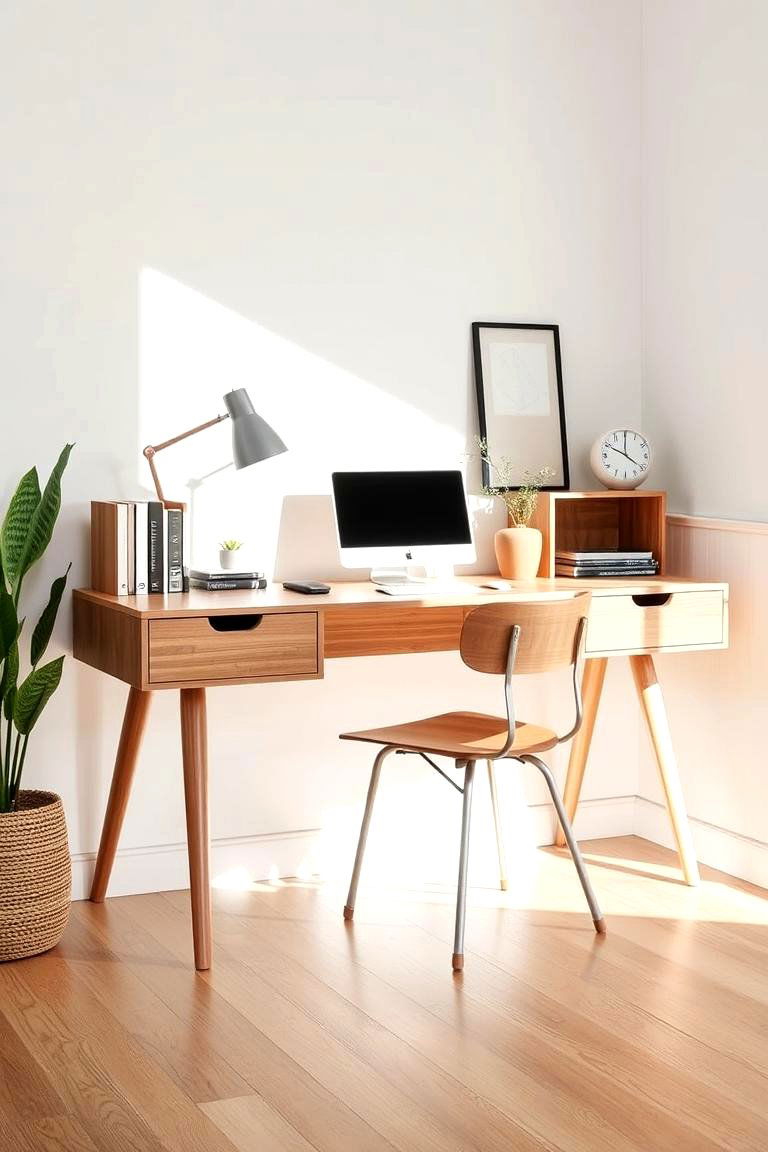 Scandinavian Simplicity Station - 24 Desk in Living Room Ideas