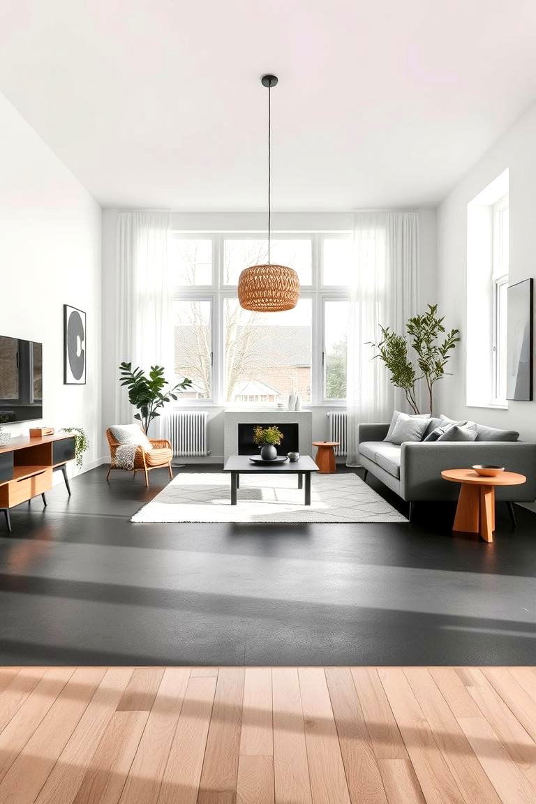Scandinavian Simplicity in Design - 24 Black Floor Living Room Ideas