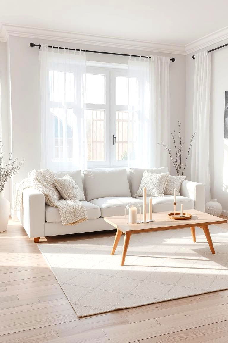 Scandinavian White Simplicity - 24 White Living Room Ideas