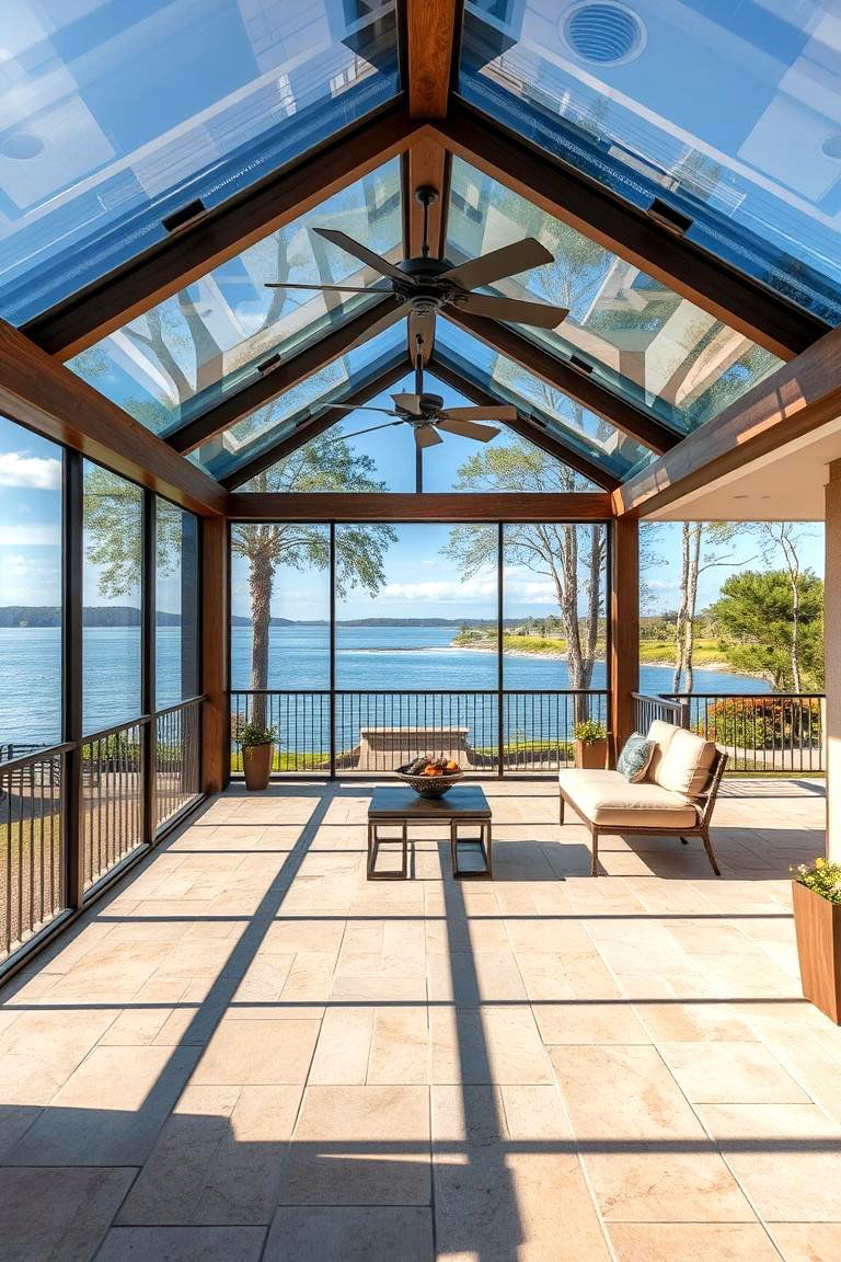 Scenic Water View Enclosure - 24 Patio Enclosure Ideas