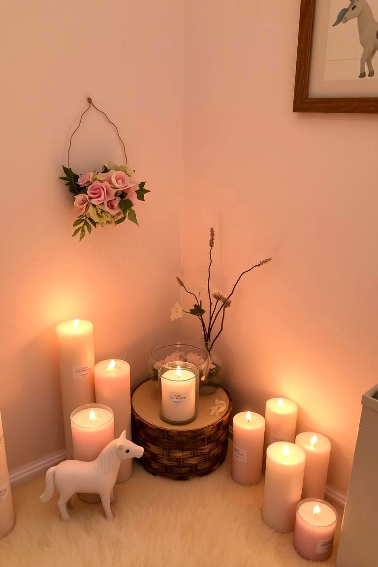 Scented Candle Corners - 24 Unicorn Bedroom Ideas