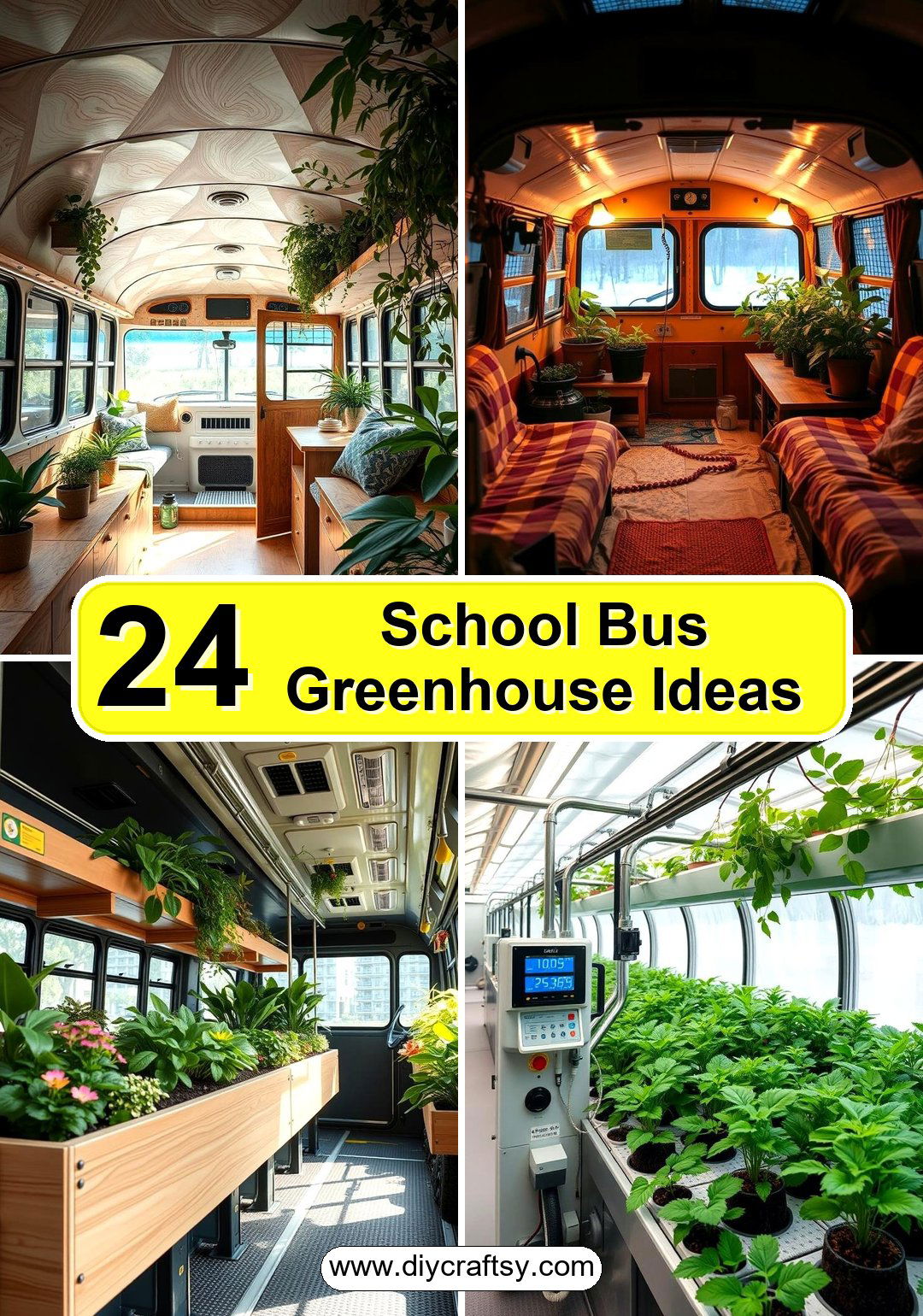 School Bus Greenhouse Ideas
