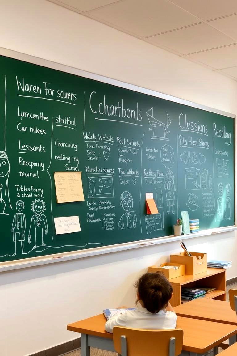 School Classroom Interactive Chalkboard - 24 Chalkboard Wall Ideas