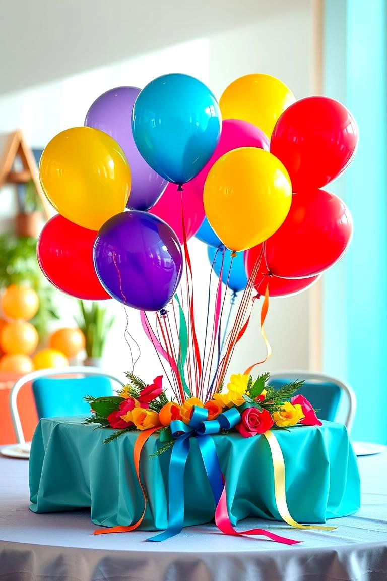 School Colors Extravaganza - 24 Graduation Centerpiece Ideas