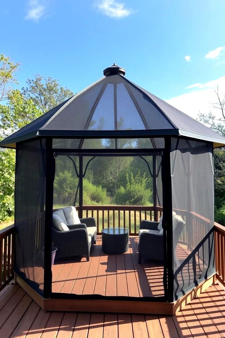 Screened In Gazebo - 24 Gazebo on Deck Ideas