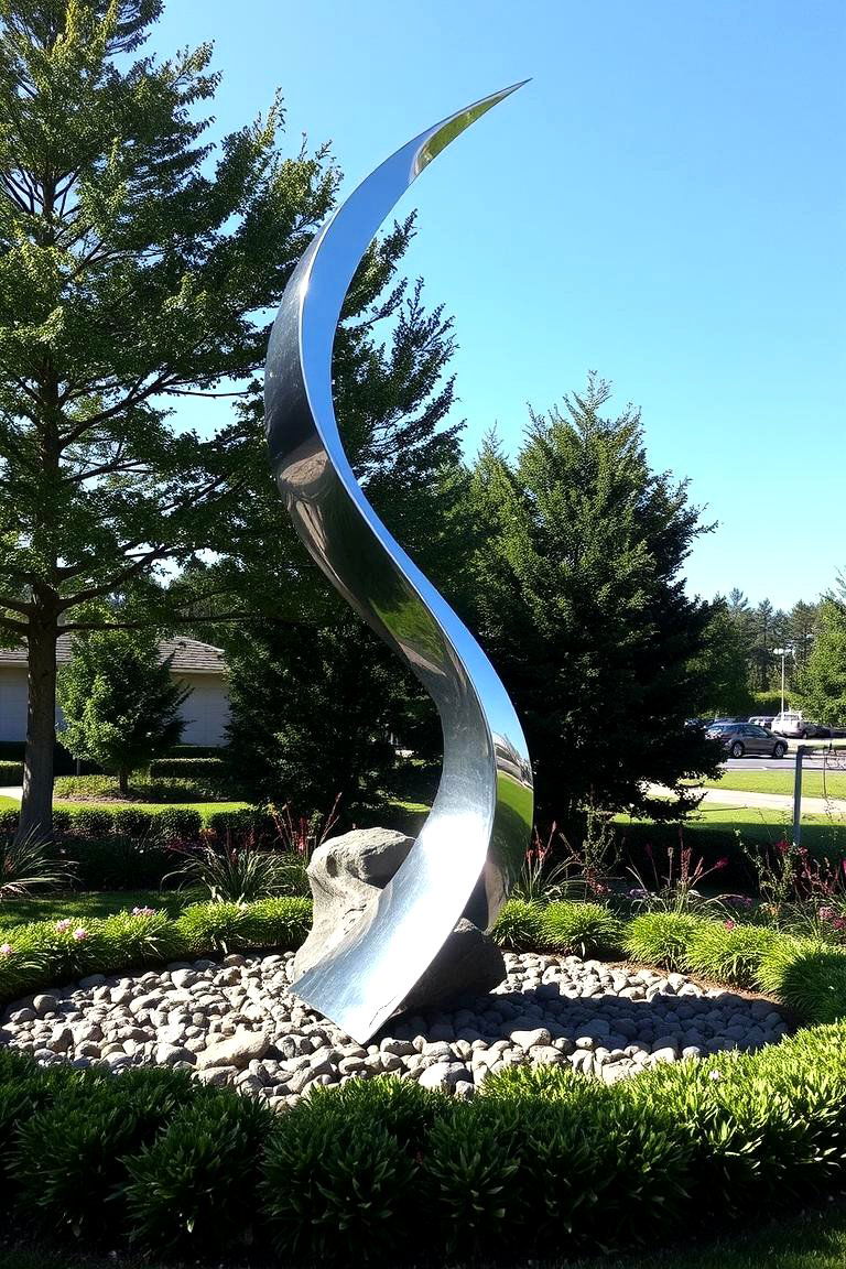 Sculptural Art Piece - 24 Modern Backyard Ideas