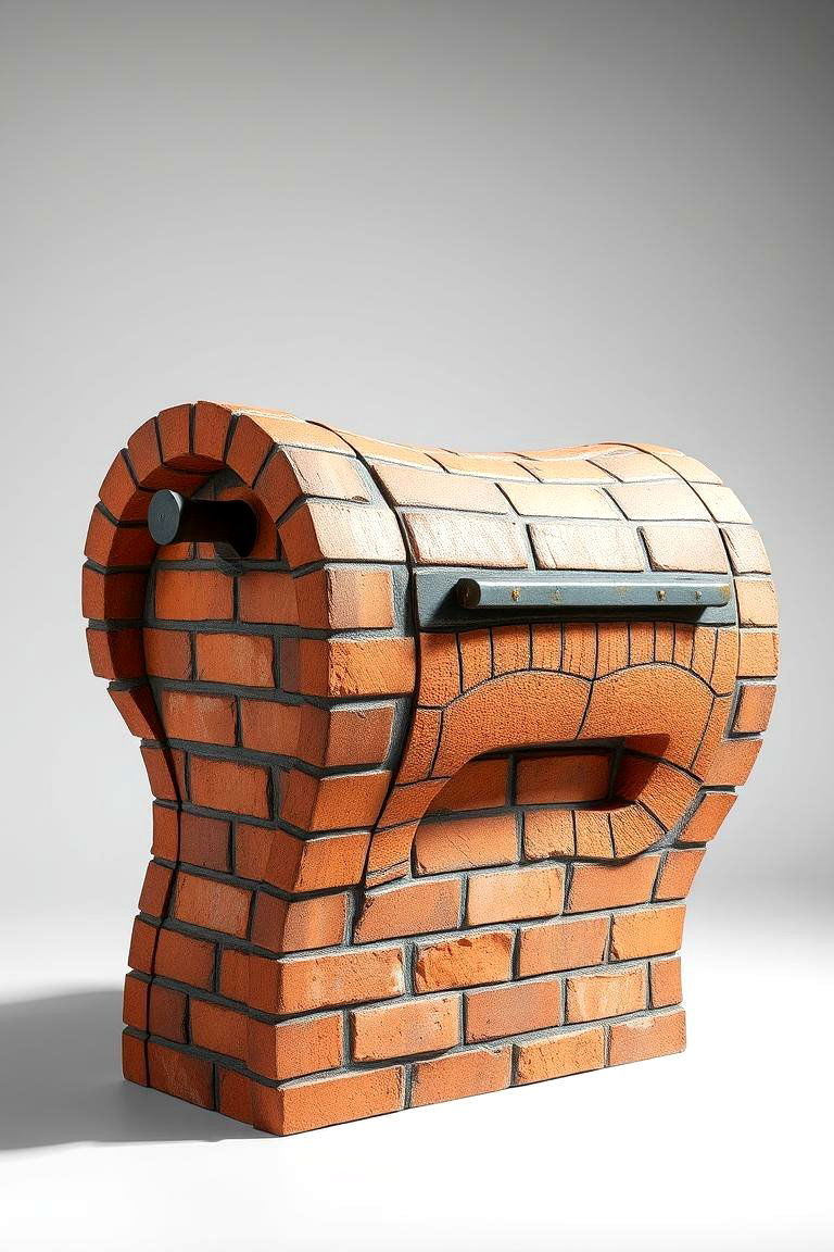 Sculptural Brick Mailbox Design - 24 Brick Mailbox Ideas