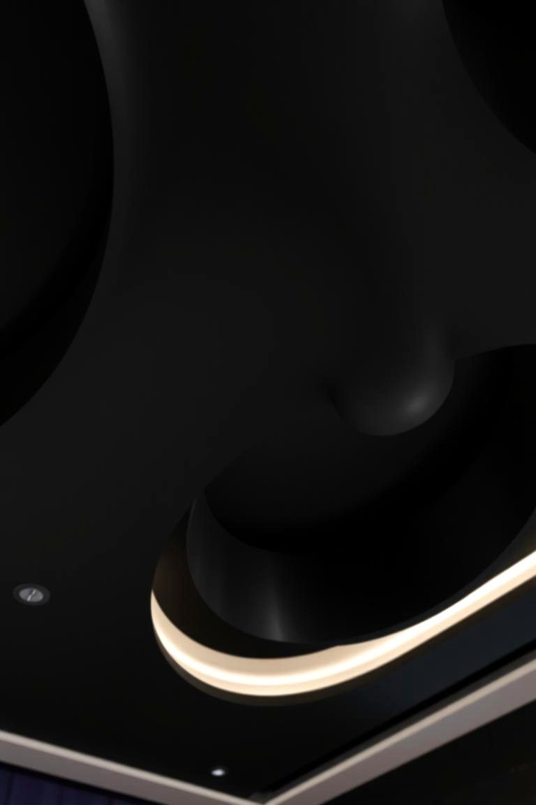 Sculptural Element Black Ceiling - 24 black ceiling ideas