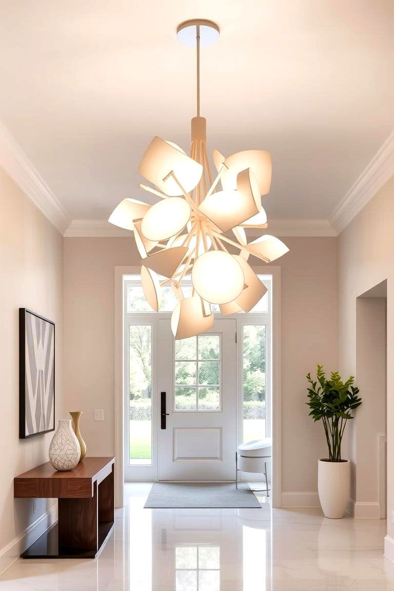 Sculptural Light Fixtures - 24 Entryway Lighting Ideas