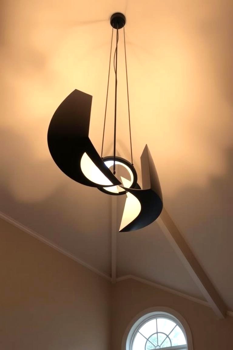 Sculptural Lights as Art Pieces - 24 Vaulted Ceiling Lighting Ideas