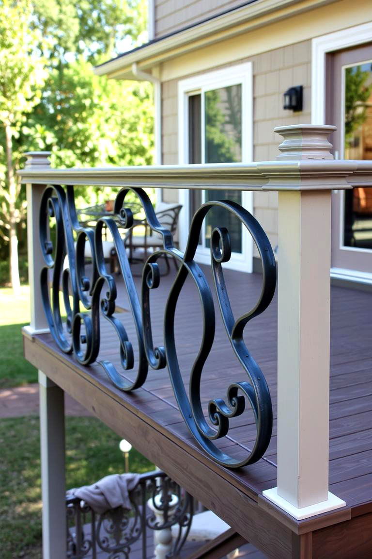 Sculptural Metal Railing - 24 Metal Deck Railing Ideas