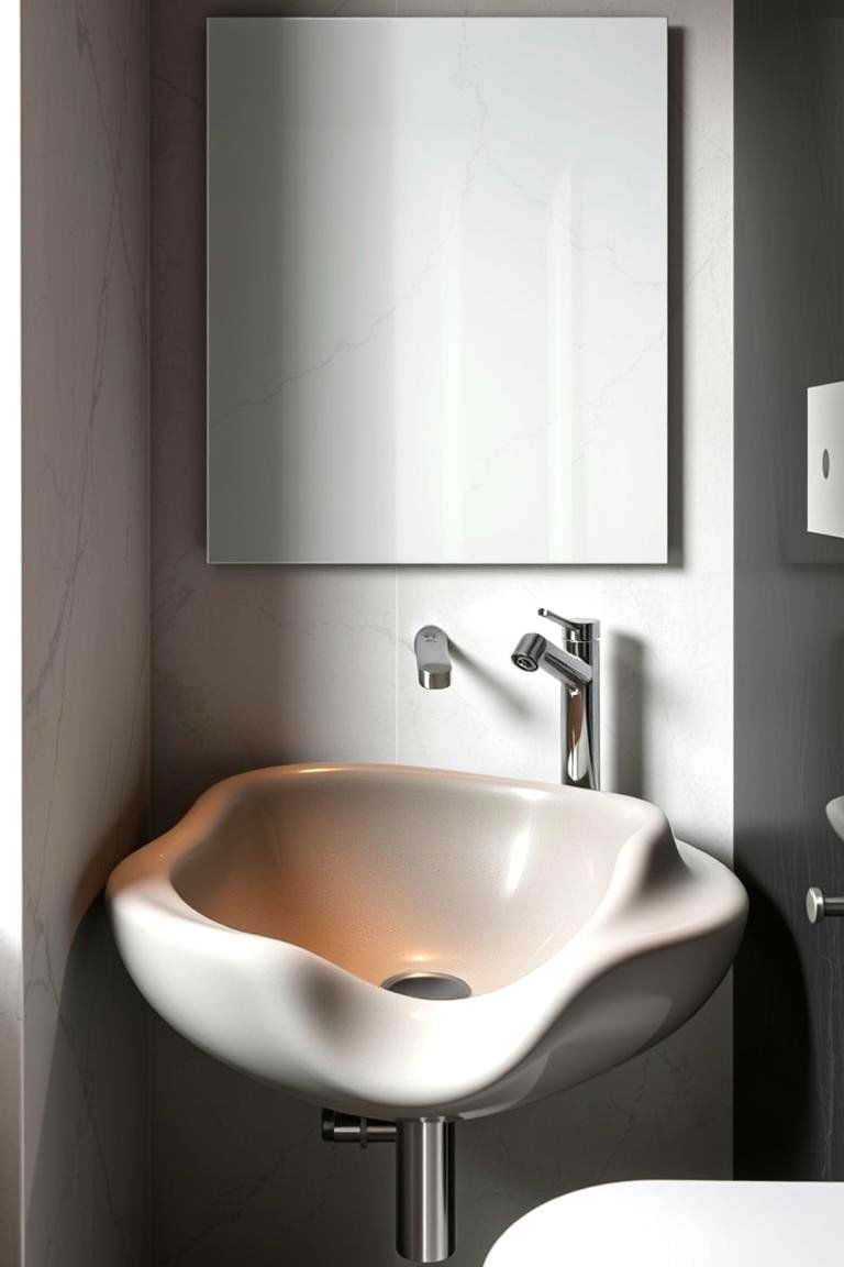 Sculptural Sink - 24 Small Bathroom Sink Ideas