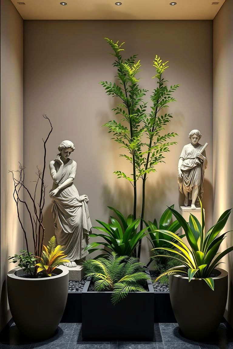 Sculpture Garden Niche - 24 Small Walled Garden Ideas