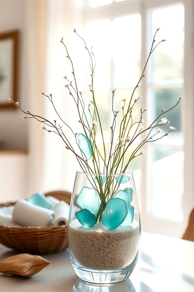 Sea Glass Accents - 24 Coastal Decor Ideas