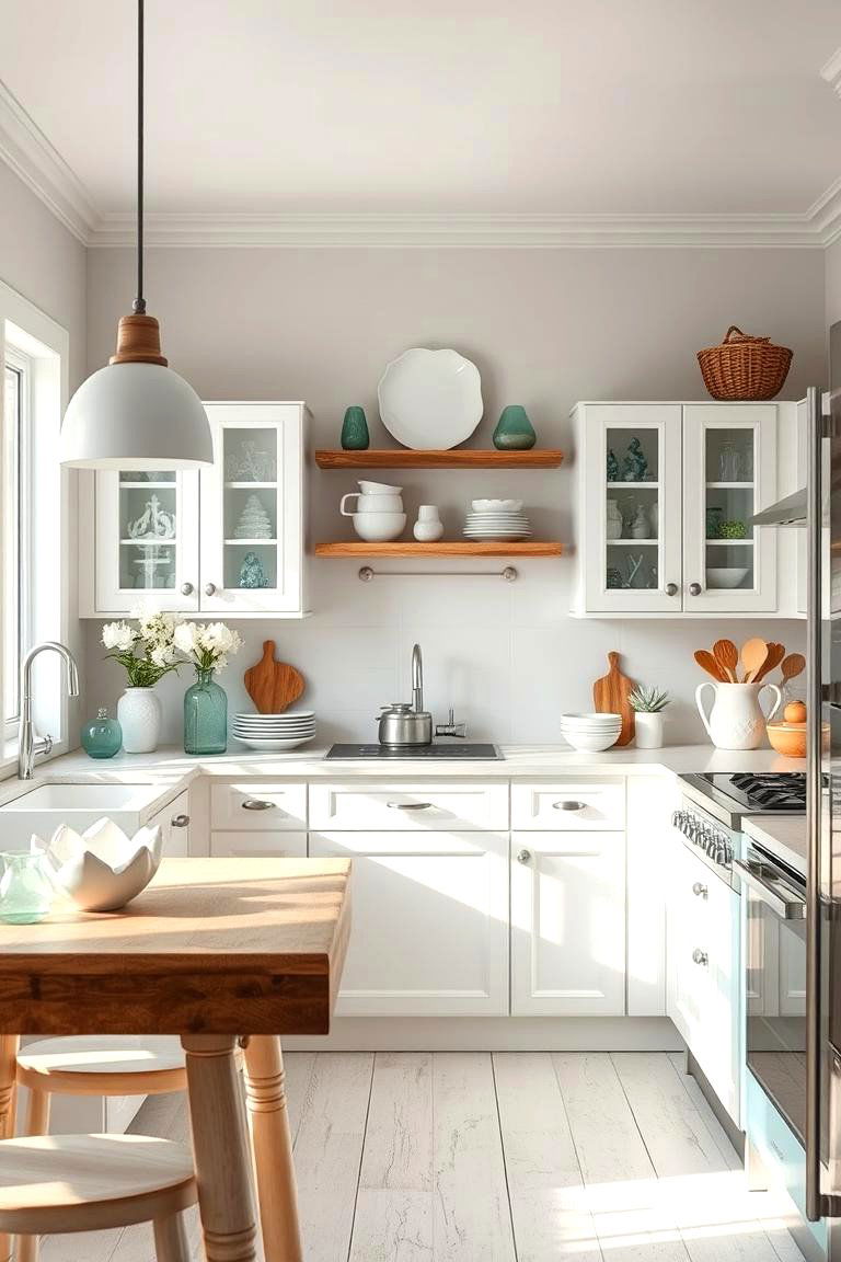 Sea Glass Decor - 24 coastal kitchen ideas