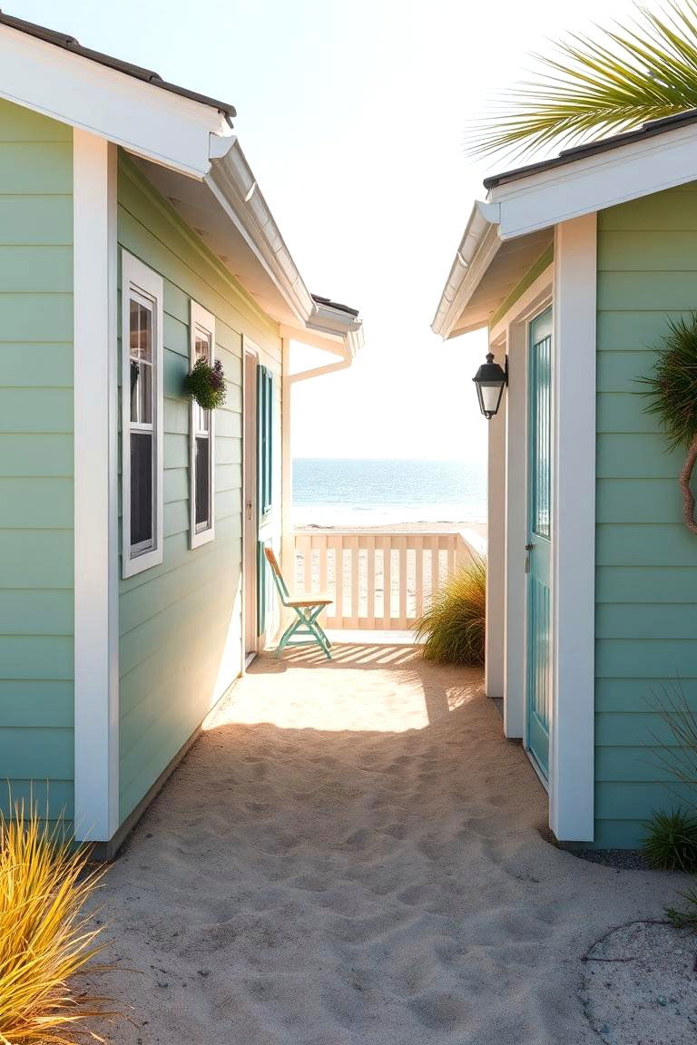 Sea Green Coastal Calm - 24 Green Exterior House Paint Ideas