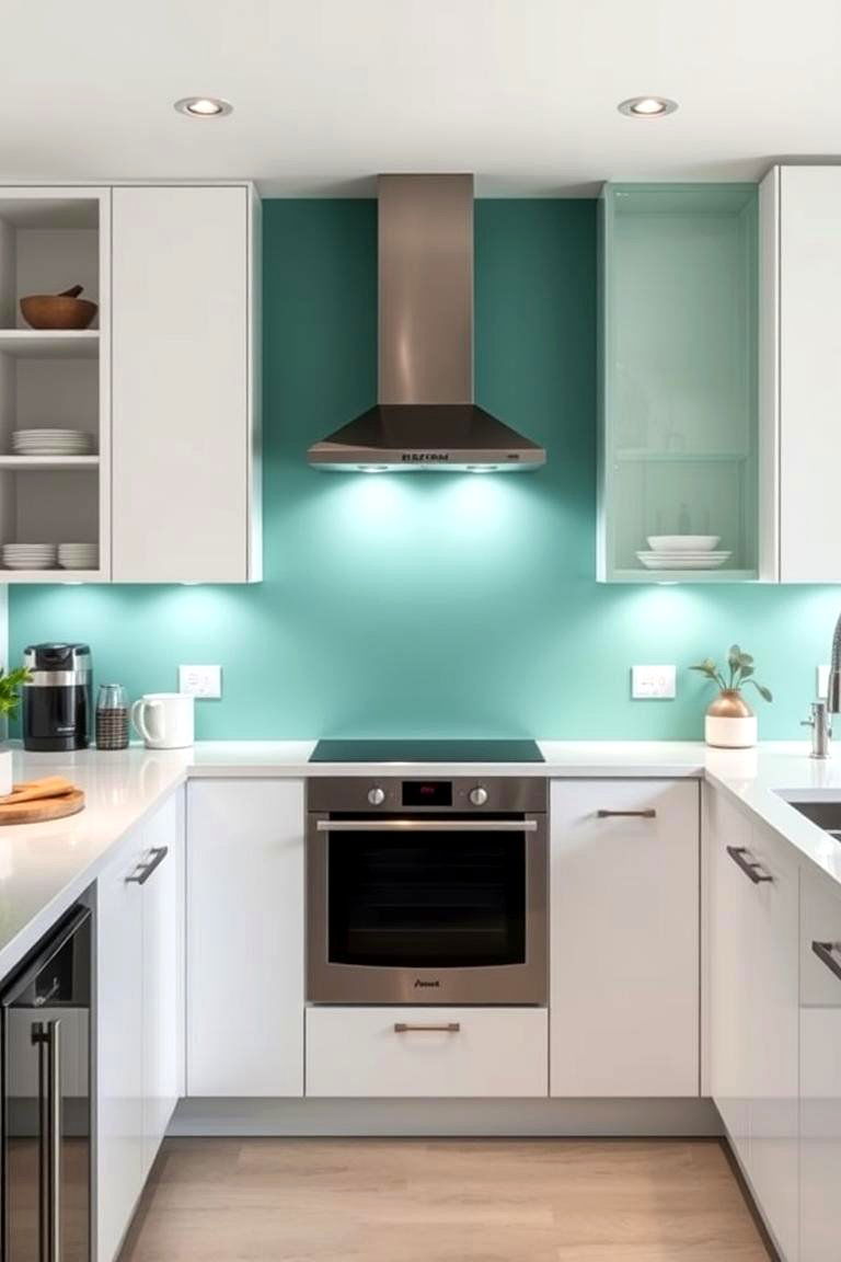 Seafoam Green Accent Walls - 24 Seafoam Green Kitchen Ideas