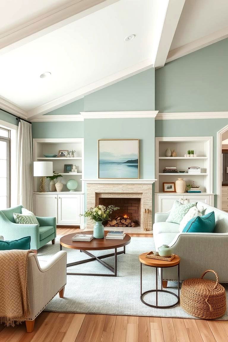 Seafoam Green Elegance - 24 Pastel Living Room Ideas