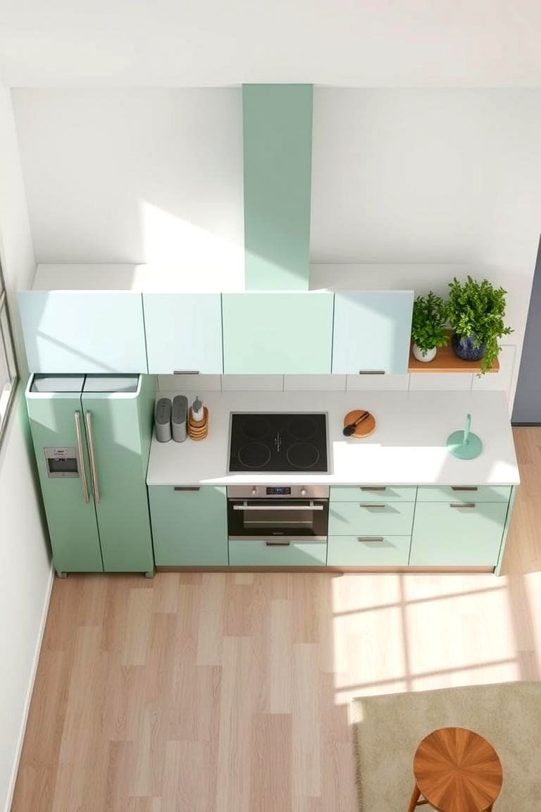 Seafoam Green Minimalist Design - 24 Seafoam Green Kitchen Ideas