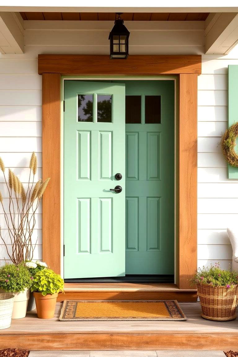 Seafoam Green for a Fresh Beachy Look - 24 Front Door Color Ideas