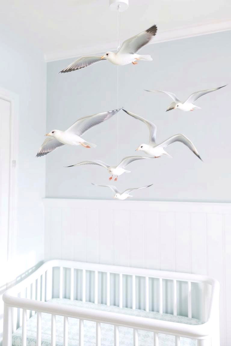 Seagull Mobile Freedom - 24 Ocean-themed Nursery Ideas