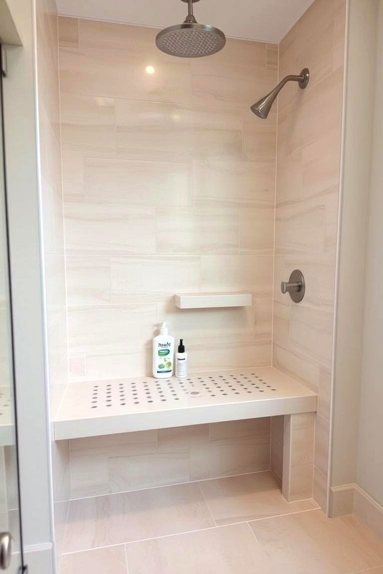 Seamless Built In Shower Bench - 24 Shower Bench Ideas