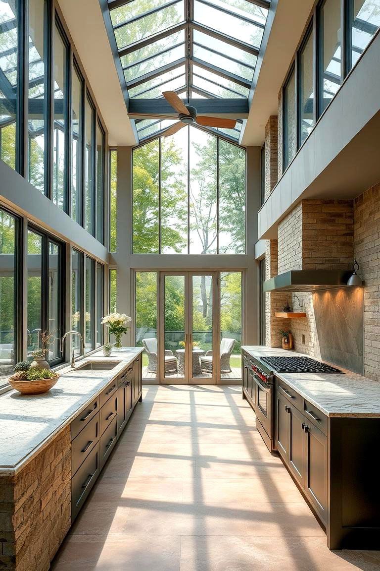 Seamless Indoor Outdoor Flow - 24 Sunroom Kitchen Ideas