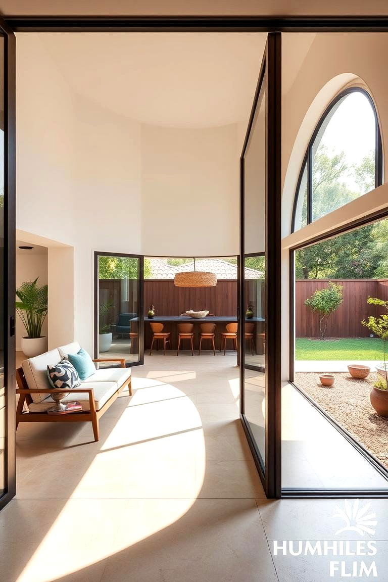 Seamless Indoor Outdoor Flow - 24 Semi Circle Patio Ideas and Inspiration
