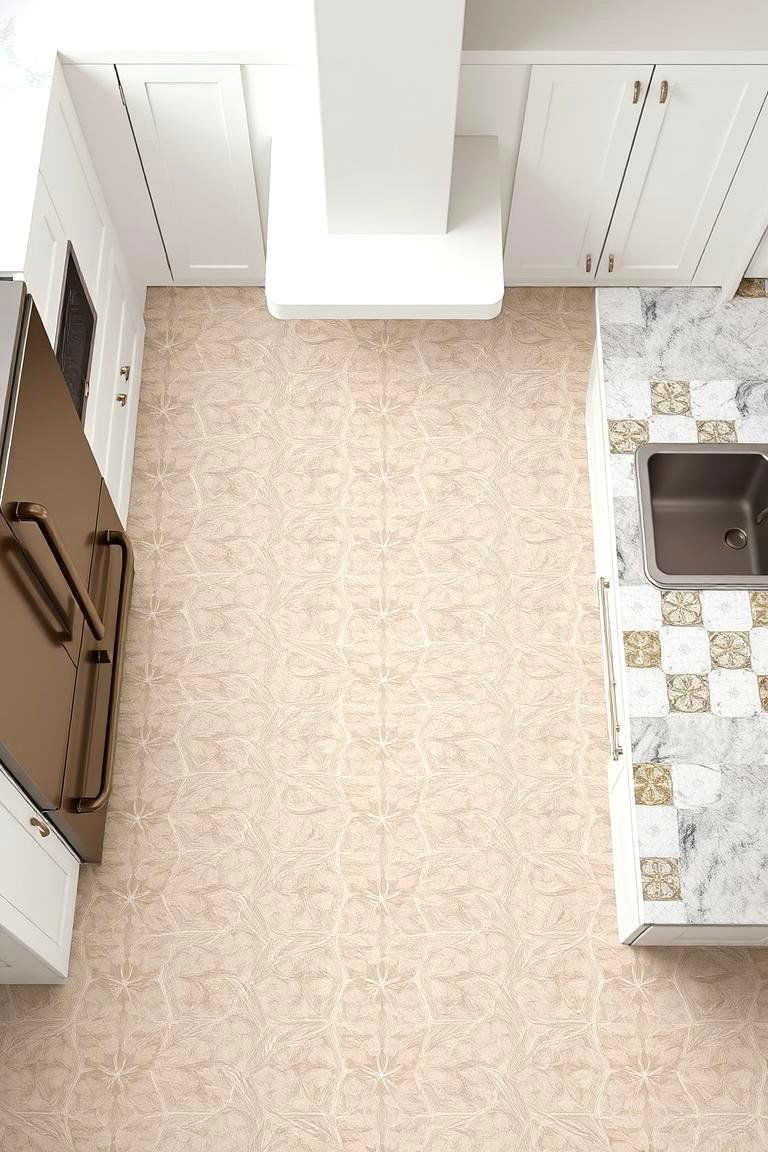 Seamless Installation Technique - 24 Linoleum Kitchen Flooring Ideas
